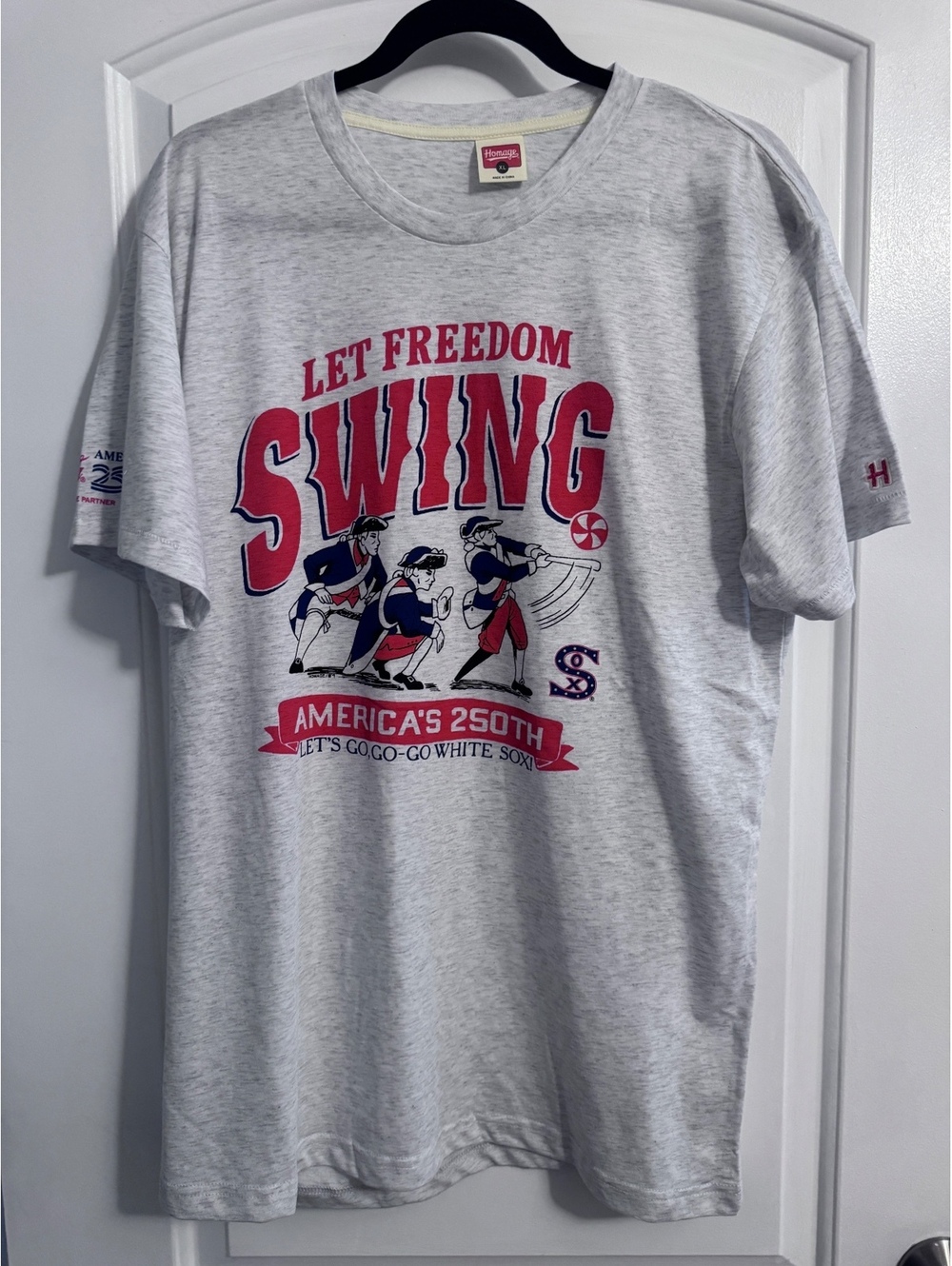 HOMAGE XL Chicago White Sox Let Freedom Swing T-Shirt America 250th SGA 2026